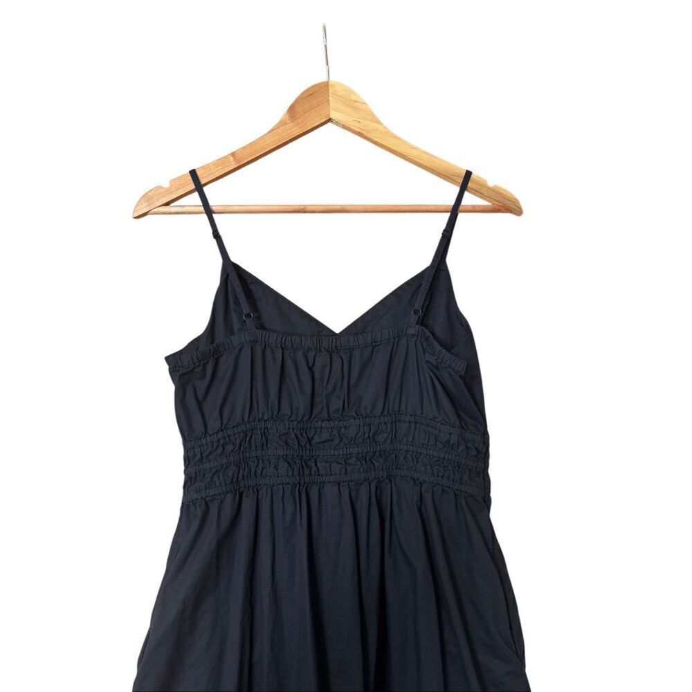Old navy waist defined cotton midi dress black medium - Picture 10 of 11
